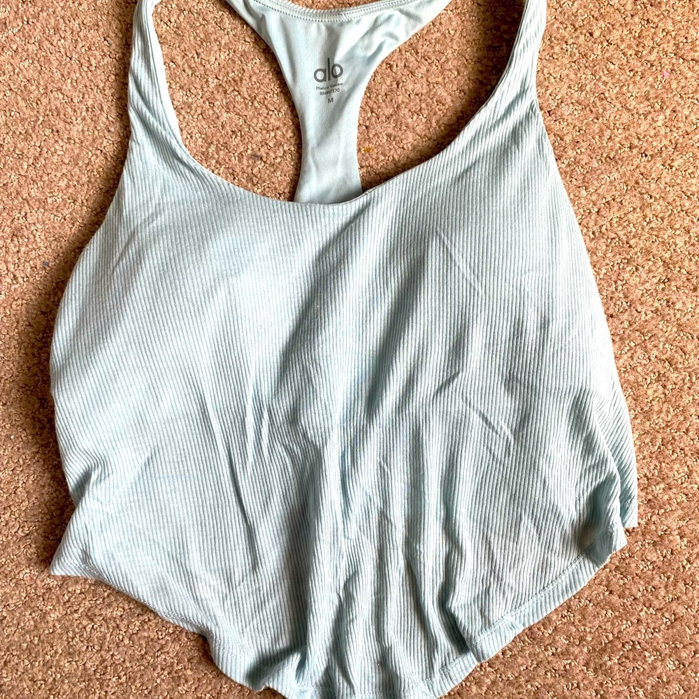 Alo Knot Sports Bra in Mint